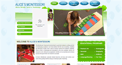 Desktop Screenshot of alicesmontessori.com